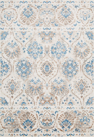 Carpette Shi Flora bleue 3 x 5