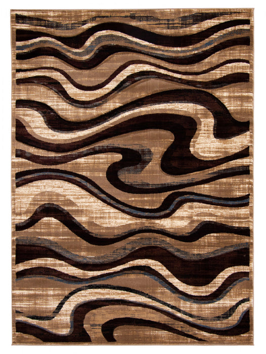 Carpette Allonah bleue - 6 pi 7 po x 9 pi 6 po
