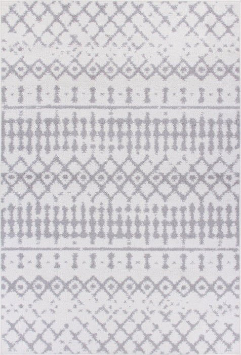 Carpette Lav grise à motifs marocains 4 x 6