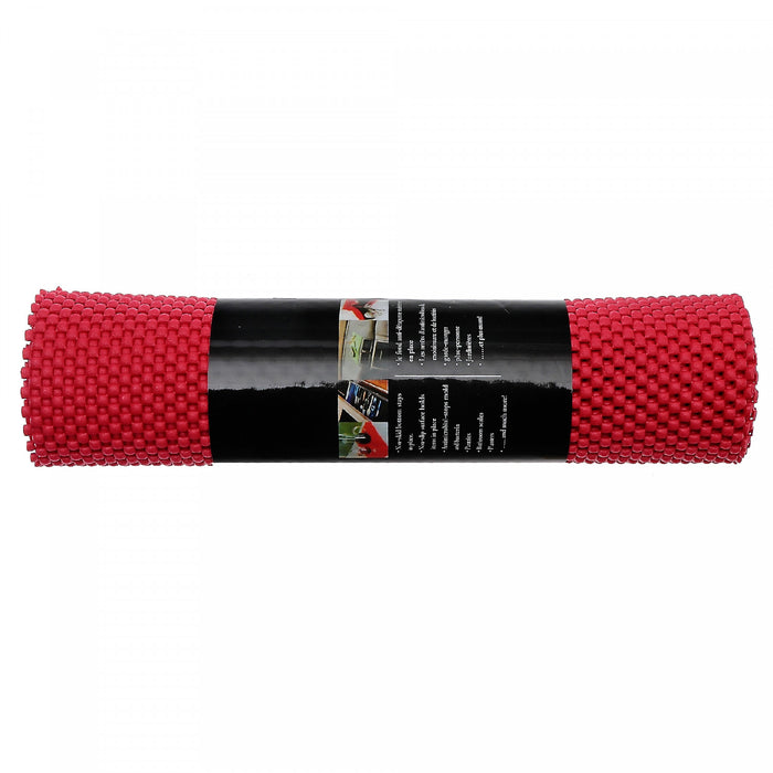 Tapis antidérapant rouge de 12 po x 59 po en PVC - ensemble de 6 articles de rangement pour la cuisine