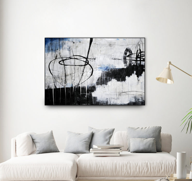 Œuvre d’art murale sur toile encadrée noire « About That Twirl » 36 x 24