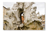  Fontana Dei Quattro Fiumi, Piazza Navona, Rome, Italy 16 po x 24 po : Cadre d'art mural et panneau de tissu