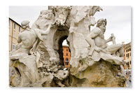  Fontana Dei Quattro Fiumi, Piazza Navona, Rome, Italy 16 po x 24 po : Cadre d'art mural et panneau de tissu