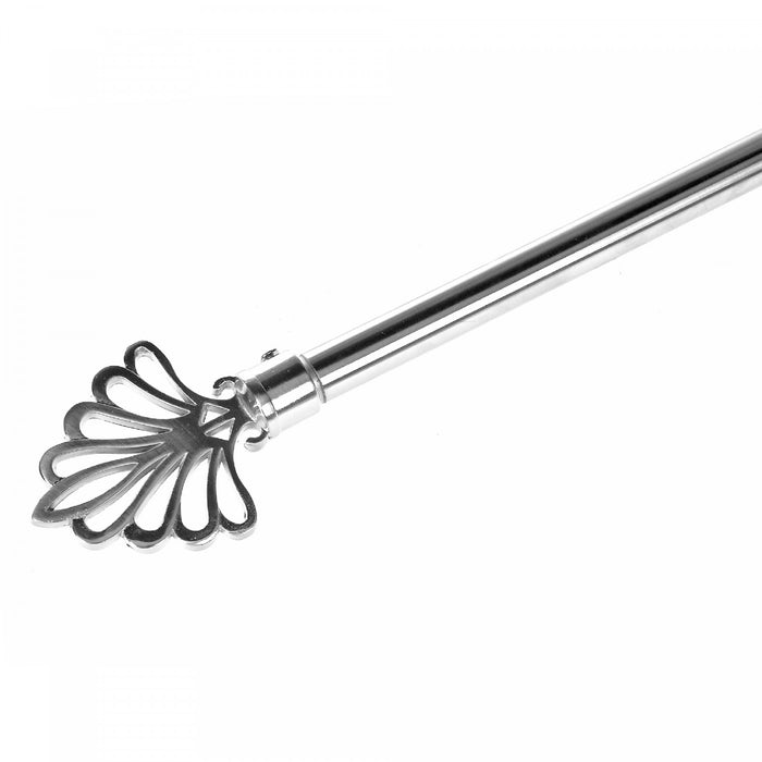 Ensemble de tringles à rideaux Crown de 16 à 19 mm en métal - couleur nickel