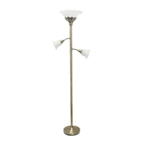 Lampe à pied Elegant Designs à 3 ampoules, laiton antique