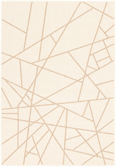 Sadie Abstract Champagne-Taupe Area Rug - 5'3" x 7'7"