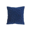 Coussin bleu marine en velours avec relief - ensemble de 2