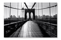 Brooklyn Bridge, Manhattan 28 po x 42 po : Oeuvre d’art murale en panneau de tissu sans cadre