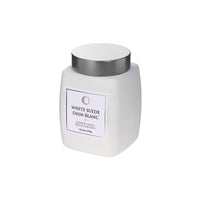 Bougie parfumée carrée de luxe de 13,2 oz à arôme de daim blanc avec couvercle - ensemble de 2