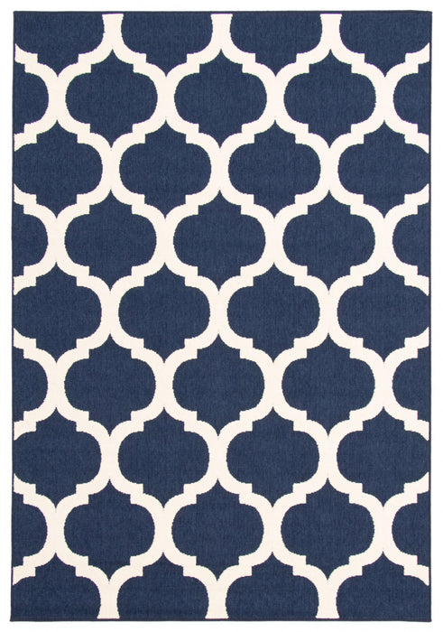 Carpette Sophie ivoirebleu marine - 4 pi 7 po x 6 pi 7 po