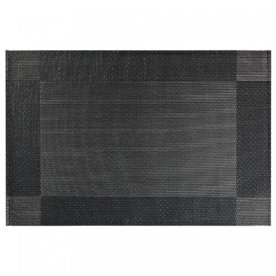 Vinyl Placemat Classic Charcoal - Set of 12|Napperon anthracite en vinyle de style classique - ensemble de 12