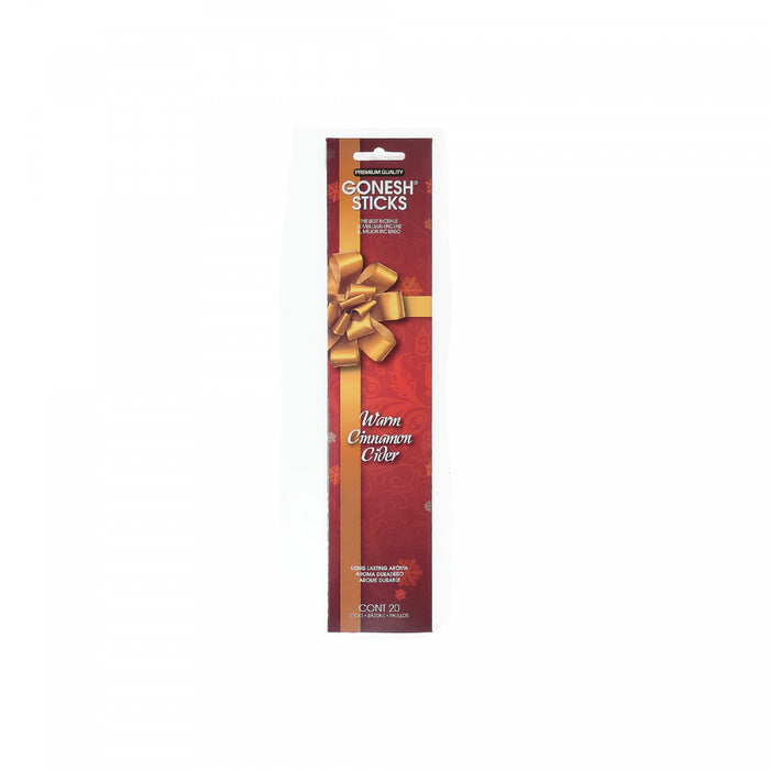 20 bâtons Warm Cinnamon Cider de Gonesh - ensemble de 8 paquets de bâtons d’encens