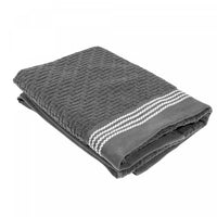 Serviette de bain brodée luxueuse 30 x 60 gris froid - ensemble de 2 serviettes