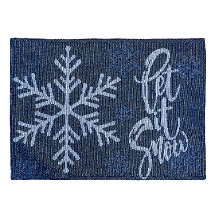 Napperon 13 x 18 en tapisserie « Let It Snow » - ensemble de 12