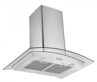  Hotte de cuisinière pour îlot Ancona IGCC630 de 30 po en verre et en acier inoxydable - AN-1404 
