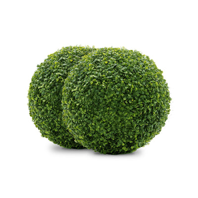 Artificial Boxwood 11" Foliage Ball 2 Pieces 