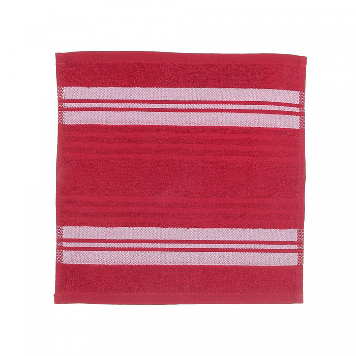 Débarbouillette rouge 12 x 12 de luxe - ensemble de 6 serviettes