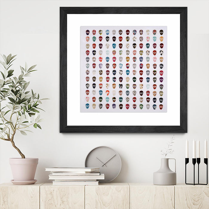 Œuvre d’art murale encadrée noire et mate « Gorgeous Crowd » 36 x 36