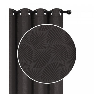 Embossed Panel Shell Chocolate 96" - Set of 2 Drapes and Blinds|Panneau embossé chocolat de 96 po à motif de coquillages - ensemble de 2 rideaux et stores