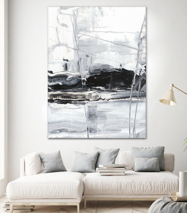 Œuvre d’art murale Giant Art « Winter Lightning Ii » 72 x 54
