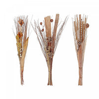 Bouquets floraux séchés divers de 120 cm - ensemble de 3 fleurs artificielles