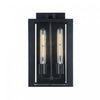 Applique murale Waterville noir mat à 2 ampoules pour l'extérieur