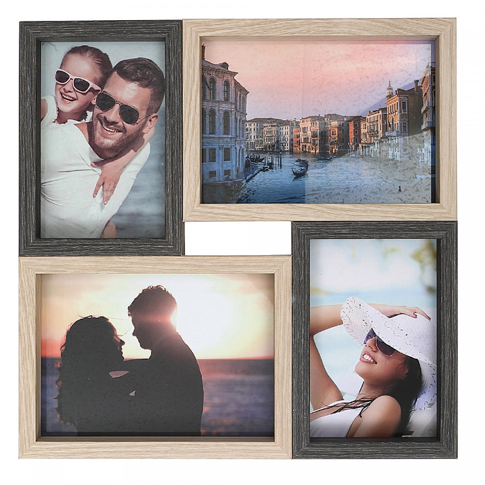 Cadres photo collage Oakridge, 2 cadres 4 x 6 et 2 cadres 5 x 7