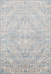 Carpette Shi bleu rétro à motifs de diamants 4 x 6