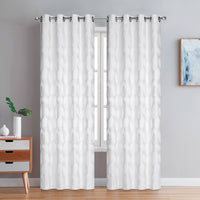Paire de panneaux de rideaux thermique coupe-lumière ivoire à oeillets Coventry - 54x95