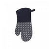 Mitaine de four en silicone bleu marine à motif géométrique - ensemble de 4