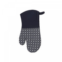 Mitaine de four en silicone bleu marine à motif géométrique - ensemble de 4
