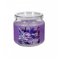 Pot parfumé de 11 oz à arôme de fleurs lilas avec couvercle en PVC - ensemble de 2 bougies