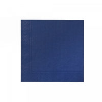 Paquet de 20 grandes serviettes de table bleues à 3 épaisseurs - ensemble de 6 paquets