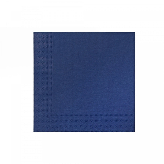 Paquet de 20 grandes serviettes de table bleues à 3 épaisseurs - ensemble de 6 paquets