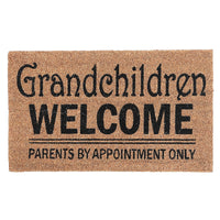 Paillasson en fibre de coco « Grandchildren Welcome Parents by Appt »