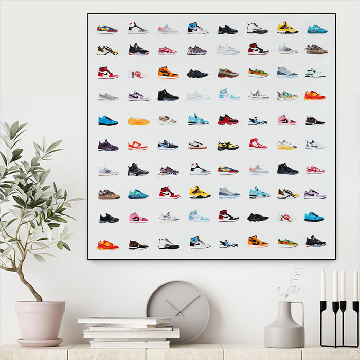 Œuvre d’art murale sur toile encadrée noire « Life Is Short Buy The Shoes » 20 x 20