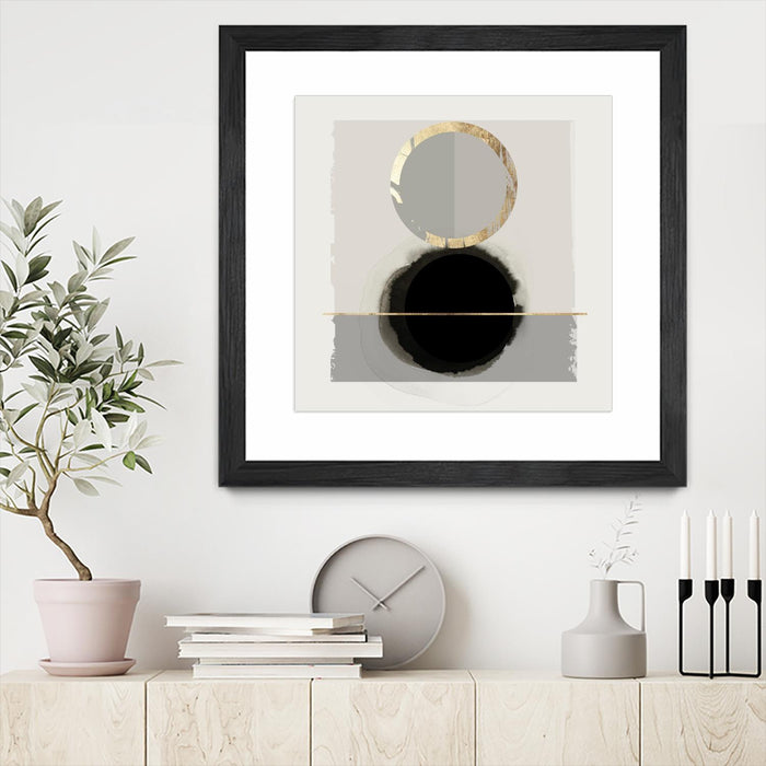 Œuvre d’art murale encadrée noire et mate « Dream Life Inspired I » 30 x 30
