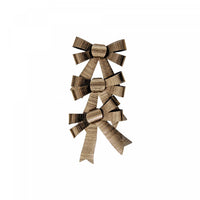 3 boucles brillantes dorées - ensemble de 6 articles d’emballage-cadeau