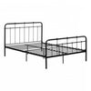 Lit plateforme double Versa en métal - noir solide