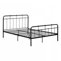  Lit plateforme double Versa en métal - noir solide 