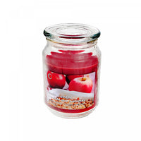 Pot parfumé de 18 oz à arôme de croustade aux pommes avec couvercle en verre - ensemble de 2 bougies
