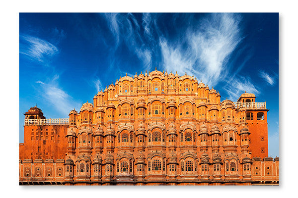  Hawa Mahal Palace Of The Winds, Jaipur, Rajasthan 28 po x 42 po : Cadre d'art mural et panneau de tissu