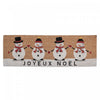 Paillasson en fibre de coco orné de quatre bonshommes de neige - « Joyeux Noël » 16 x 48