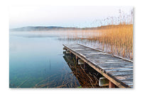  Irish Lake Before Sunrise 28 po x 42 po : Cadre d'art mural et panneau de tissu