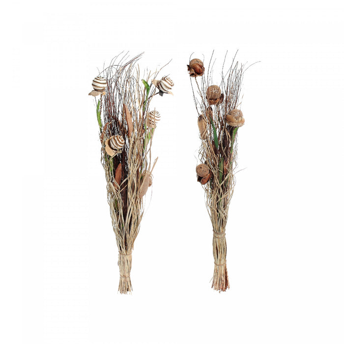 Bouquet floral séché exotique de 120 cm avec fleurs artificielles