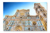 Duomo Cathedral in Florence Italy 28 po x 42 po : Oeuvre d’art murale en panneau de tissu sans cadre