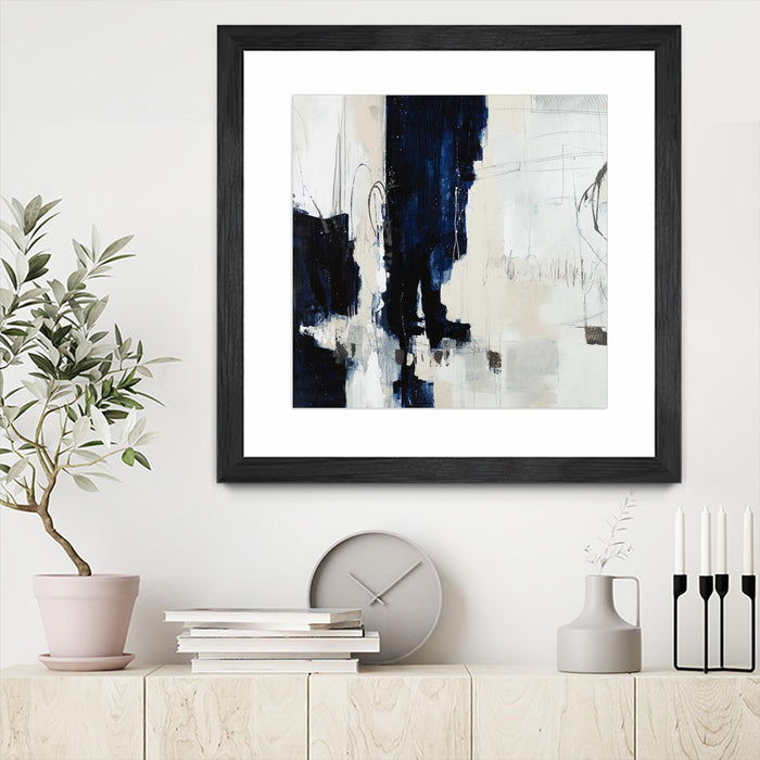 Œuvre d'art murale sur toile encadrée noire « Underground Mechanics » 36 x 36