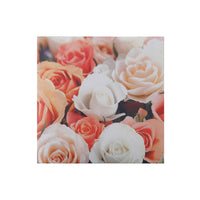 Paquet de 20 grandes serviettes de table à 3 épaisseurs ornées de roses de couleur pêche - ensemble de 6 paquets
