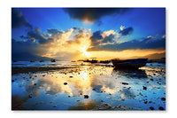  Mirror Reflection Of The Sky 28 po x 42 po : Cadre d'art mural et panneau de tissu