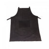 Tablier en polyester-coton noir avec poche